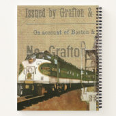 ヴィンテージ機関車蒸気機関鉄道 ノートブック (裏面)