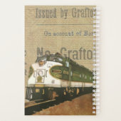 ヴィンテージ機関車蒸気機関鉄道 プランナー手帳 (裏面)