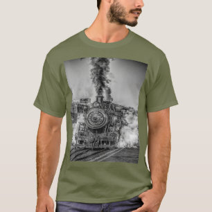 ヴィンテージ機関車鉄道の煙旅行 Tシャツ