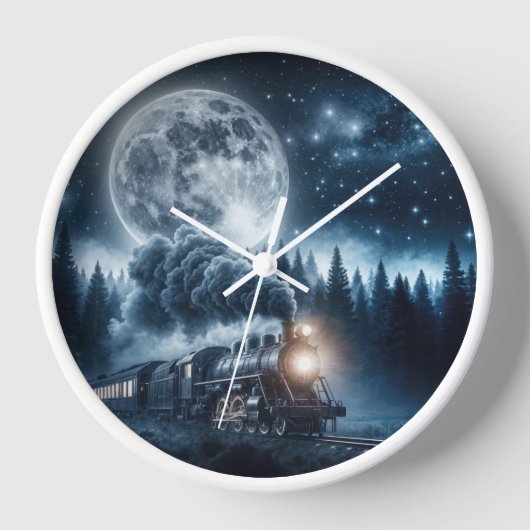 ヴィンテージ機関車 壁時計 (正面)