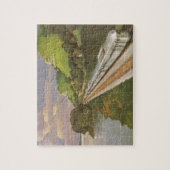 ヴィンテージ機関車inカントリー,列車による休暇 ジグソーパズル (縦)