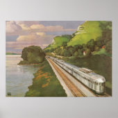ヴィンテージ機関車inカントリー，列車による休暇 ポスター (正面)