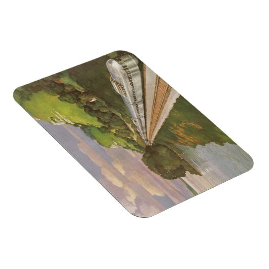 ヴィンテージ機関車inカントリー,列車による休暇 マグネット (右側)