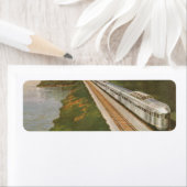 ヴィンテージ機関車inカントリー，列車による休暇 ラベル (インサイチュ)