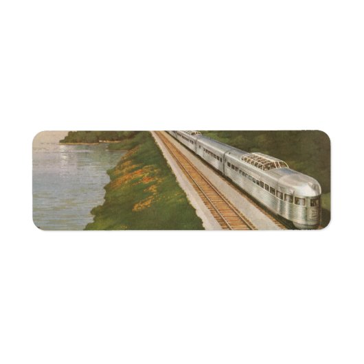 ヴィンテージ機関車inカントリー，列車による休暇 ラベル (正面)