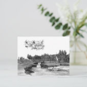 ヴィンテージ機飛んでいる械芸術スケッチ ポストカード (スタンド正面)