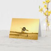 ヴィンテージ機黄金色 カード (黄色い花)