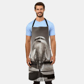 ヴィンテージ機 エプロン (着用した状態)