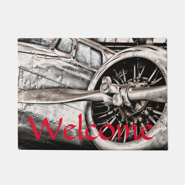 ヴィンテージ機 ドアマット (正面)