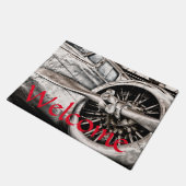 ヴィンテージ機 ドアマット (アングル)