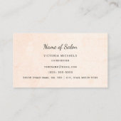 ヴィンテージ櫛と美容用バラエレガント 名刺 (裏面)