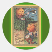 ヴィンテージ歌うかぼちゃ男 ラウンドシール (正面)