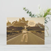 ヴィンテージ歌唱カウボーイ誕生日フラットカード (スタンド正面)