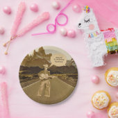 ヴィンテージ歌唱カウボーイ誕生日 ペーパープレート (パーティー)