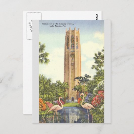 ヴィンテージ歌唱タワーレイクウェールズFloridaはがき ポストカード (正面/裏面)