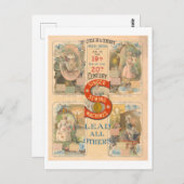 ヴィンテージ歌唱機の裁縫広告 ポストカード (正面/裏面)