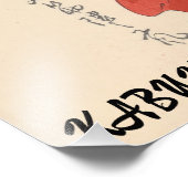 ヴィンテージ歌舞伎おもしろい美学日本のカスタム フォトプリント            (角)