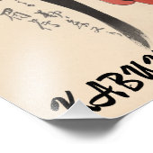 ヴィンテージ歌舞伎おもしろい美学日本のカスタム フォトプリント            (角)