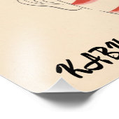 ヴィンテージ歌舞伎おもしろい美学日本のカスタム フォトプリント            (角)