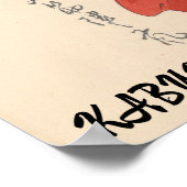 ヴィンテージ歌舞伎おもしろい美学日本のカスタム ポスター (角)