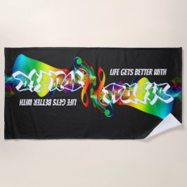 ヴィンテージ歌 ビーチタオル