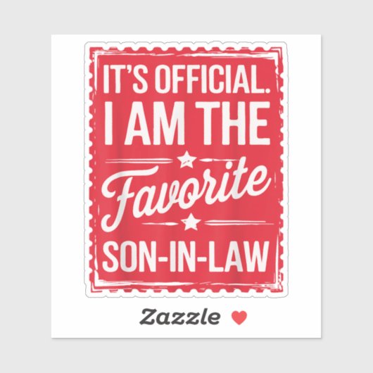 ヴィンテージ正式な私はお気に入りの義理の息子だ シール (シート)