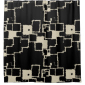 ヴィンテージ正方形 シャワーカーテン (正面)