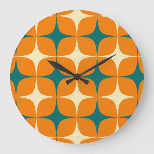 ヴィンテージ正方形 ラージ壁時計 (正面)