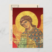 ヴィンテージ正統派イコン、エンジェル・ガブリエル ポストカード (正面/裏面)