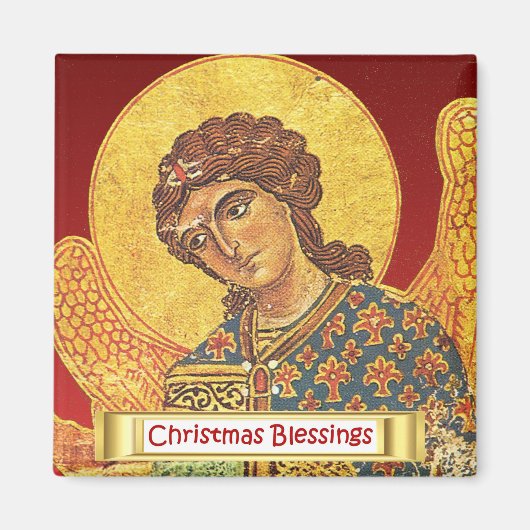 ヴィンテージ正統派イコン、エンジェル・ガブリエル マグネット (正面)