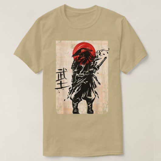 ヴィンテージ武士道憲章日本のswor tシャツ (デザイン正面)