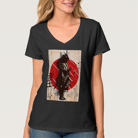 ヴィンテージ武士道憲章日本のswor tシャツ (正面)