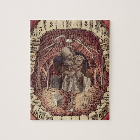 ヴィンテージ歯医の贈り物 ジグソーパズル (縦)