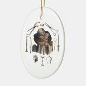 ヴィンテージ歯医者の贈り物 セラミックオーナメント (左)