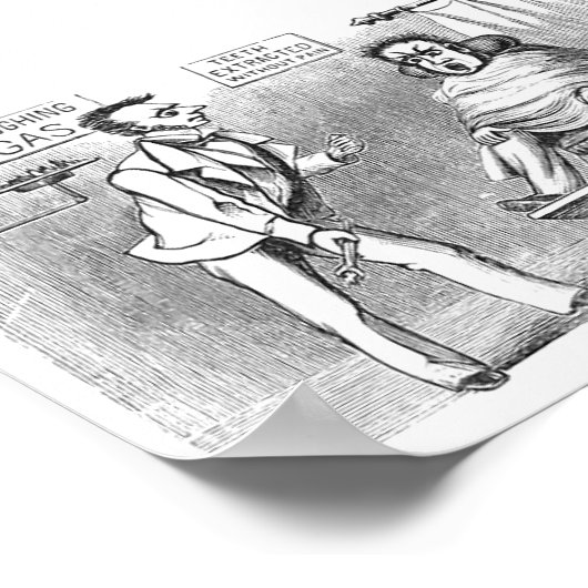 ヴィンテージ歯科医は痛みなく歯を抜く!:) ポスター (角)