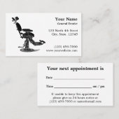 ヴィンテージ歯科用椅子歯科医 予約カード (正面/裏面)