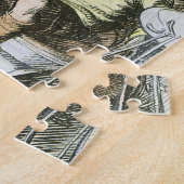 ヴィンテージ歯科、男の子を椅子に座らせた歯医者 ジグソーパズル (側面)