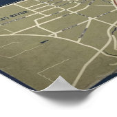 ヴィンテージ歴史的なボストンの地図、ようこそボストン ポスター (角)