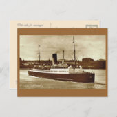 ヴィンテージ歴史的な船「SSカンターベリー」 ポストカード (正面/裏面)