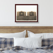 ヴィンテージ歴史飛行船、カーディントン飛行船小屋 キャンバスプリント (インサイチュ (寝室))