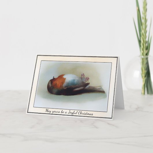 ヴィンテージ死んだバードクリスマス シーズンカード (正面)