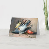 ヴィンテージ死んだ鳥クリスマスカード シーズンカード (正面)