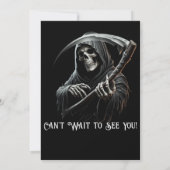 ヴィンテージ死神サプライズ40歳の誕生日パーティー 招待状 (裏面)