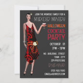 ヴィンテージ殺人ミステリー ハロウィン カクテルパーティー 招待状 (正面)