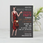 ヴィンテージ殺人謎カクテルパーティー誕生日 招待状 (スタンド正面)