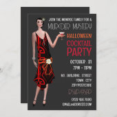 ヴィンテージ殺人謎ハロウィンカクテルパーティー 招待状 (正面/裏面)