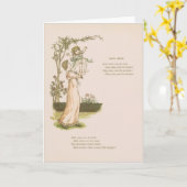 ヴィンテージ母とベビー娘グリーティングカード カード (黄色い花)