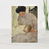 ヴィンテージ母とベビー母の日カード シーズンカード (正面)