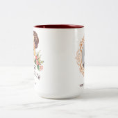 ヴィンテージ母と娘の最高の母が今まで写真 ツートーンマグカップ (中央)