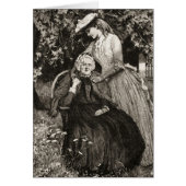 ヴィンテージ母と娘の母の日カード (正面)